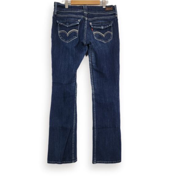 2000s 524 Super Low Levi's Jeans Straight Dark Wash 9 - Picture 1 of 8